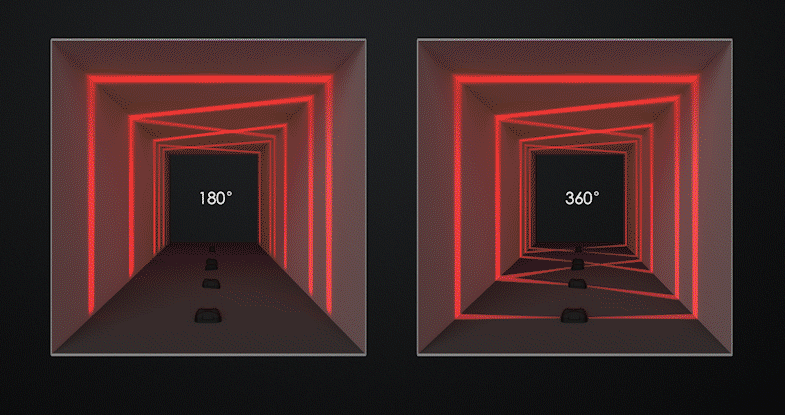 Three-dimensional light emission, rich colors