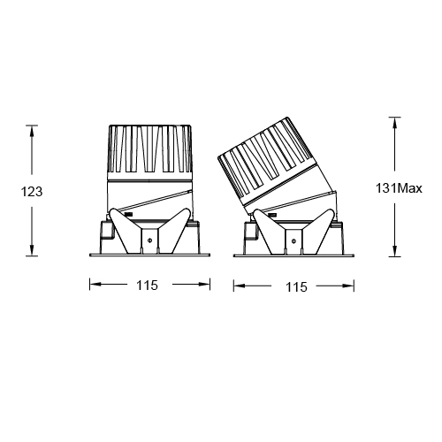 ULTRA Square Trim Fixed/Adj.