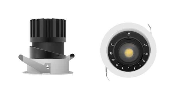 The stability of fixed downlight and the flexibility of adjustable downlight, 2in1 fixture