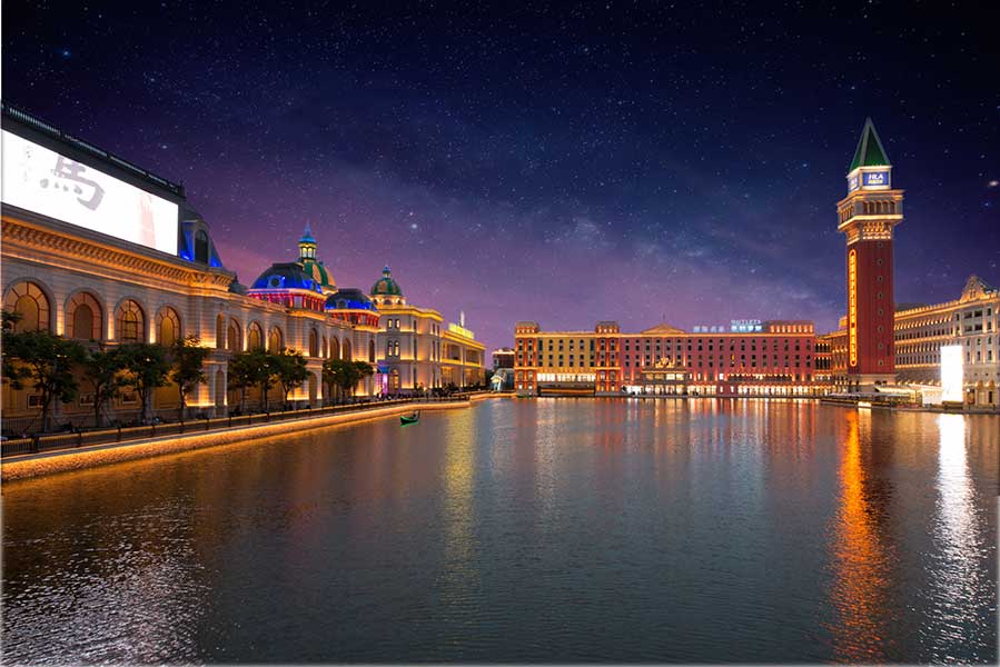 WAC gives full play to its advantages in customized services and specially customizes a variety of outdoor lighting fixtures to light up Pegasus Water City. The moon is bright, the water is sparkling, and the open water is surrounded by European-style buildings, exotic sculptures, and colorful lights. Wandering in it has a unique style. Heilan Pegasus Water City
