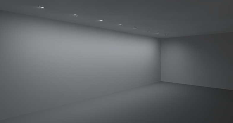 LIGNE Pro wall wash light distribution actual simulation effect