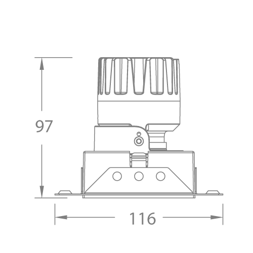 ELANA PRO Square Fixed/Adj.