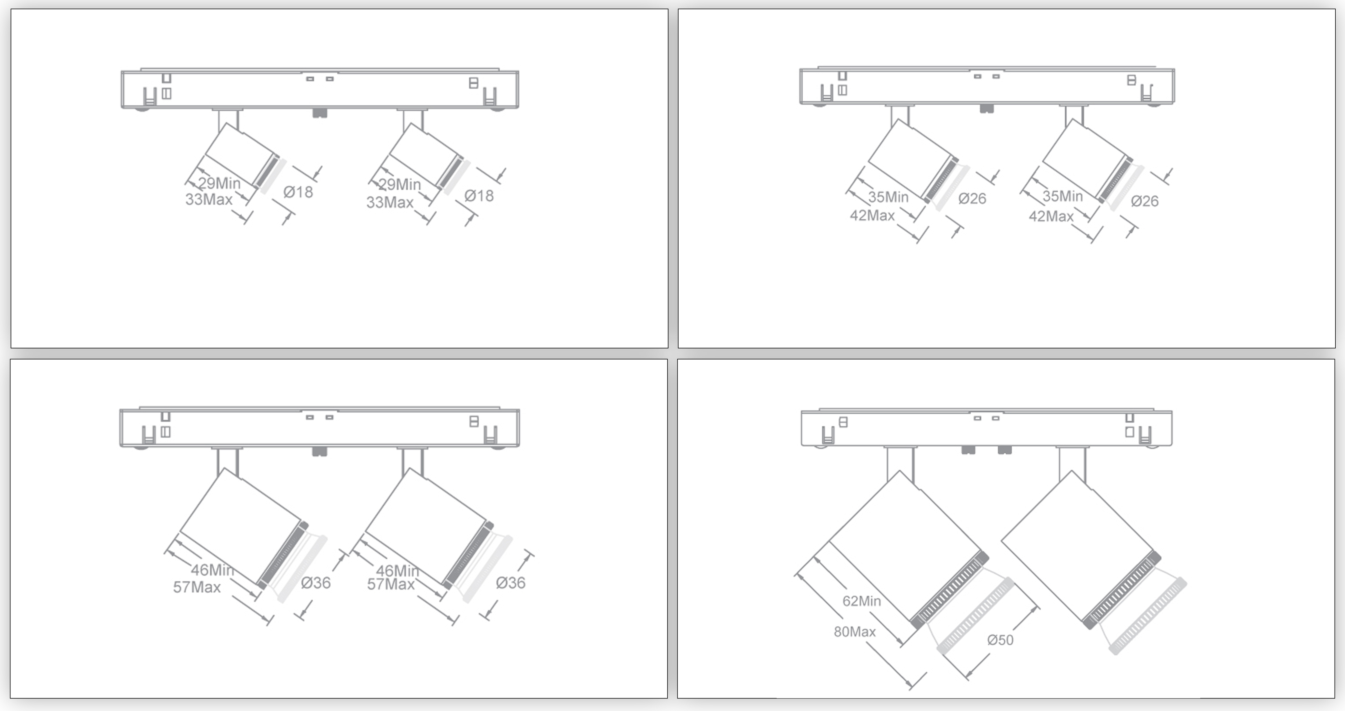 Ocularc Series Showcase Lights, Super Small Size