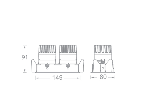 ELANA PRO Recessed Narrow Modular