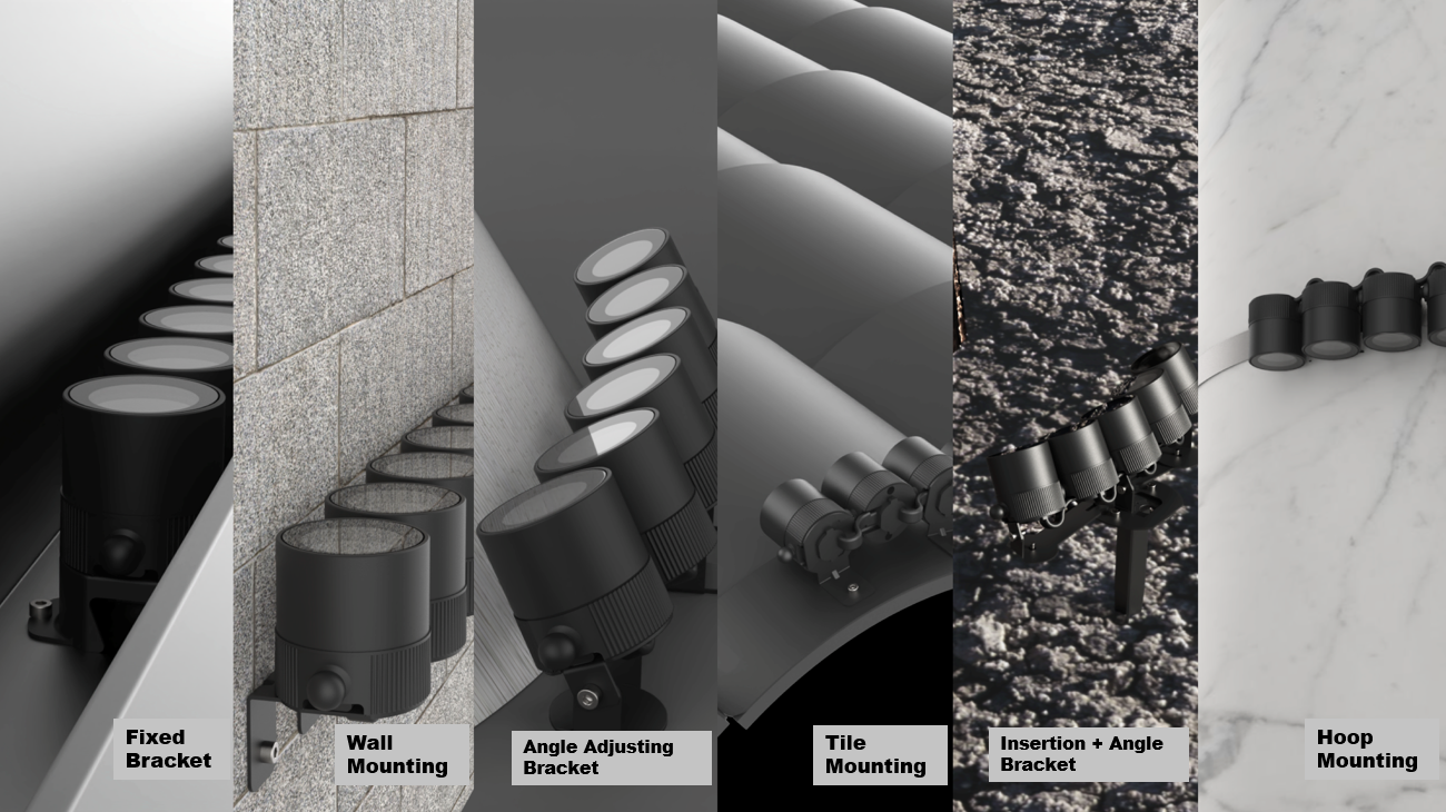 A wide range of mounting accessories