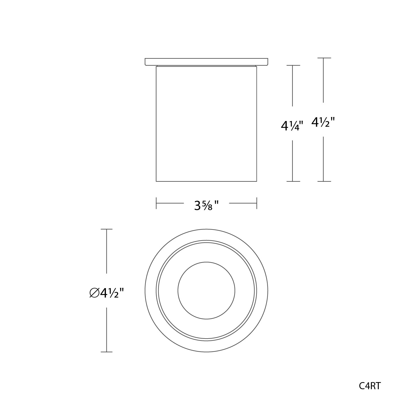 Zoron 5CCT Ceiling Mount - Round
