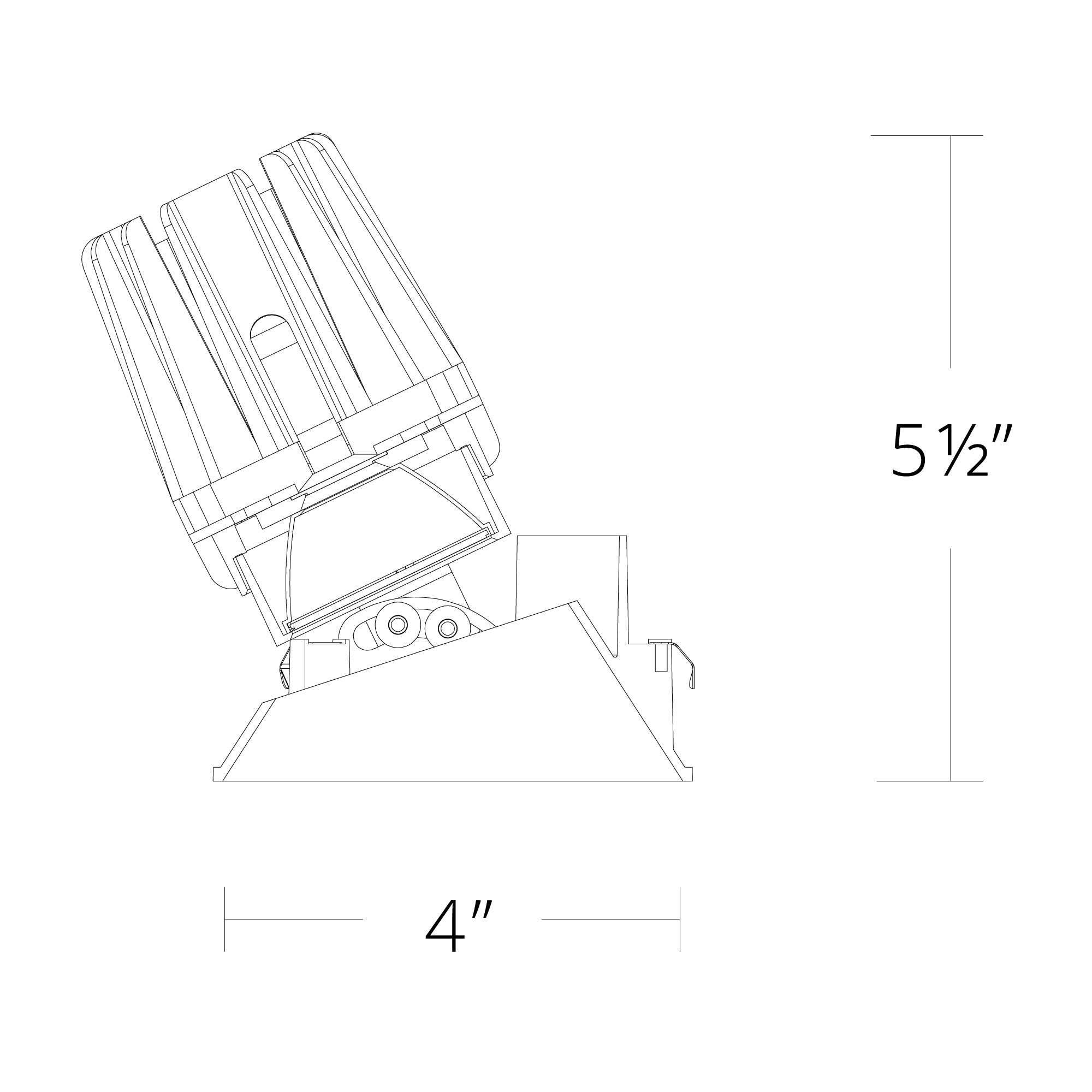 FQ 4″ Adjustable Trimless Round