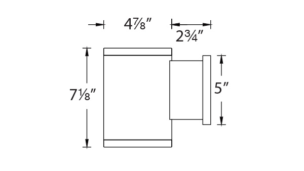 Tube Architectural 5" Single Wall Mount