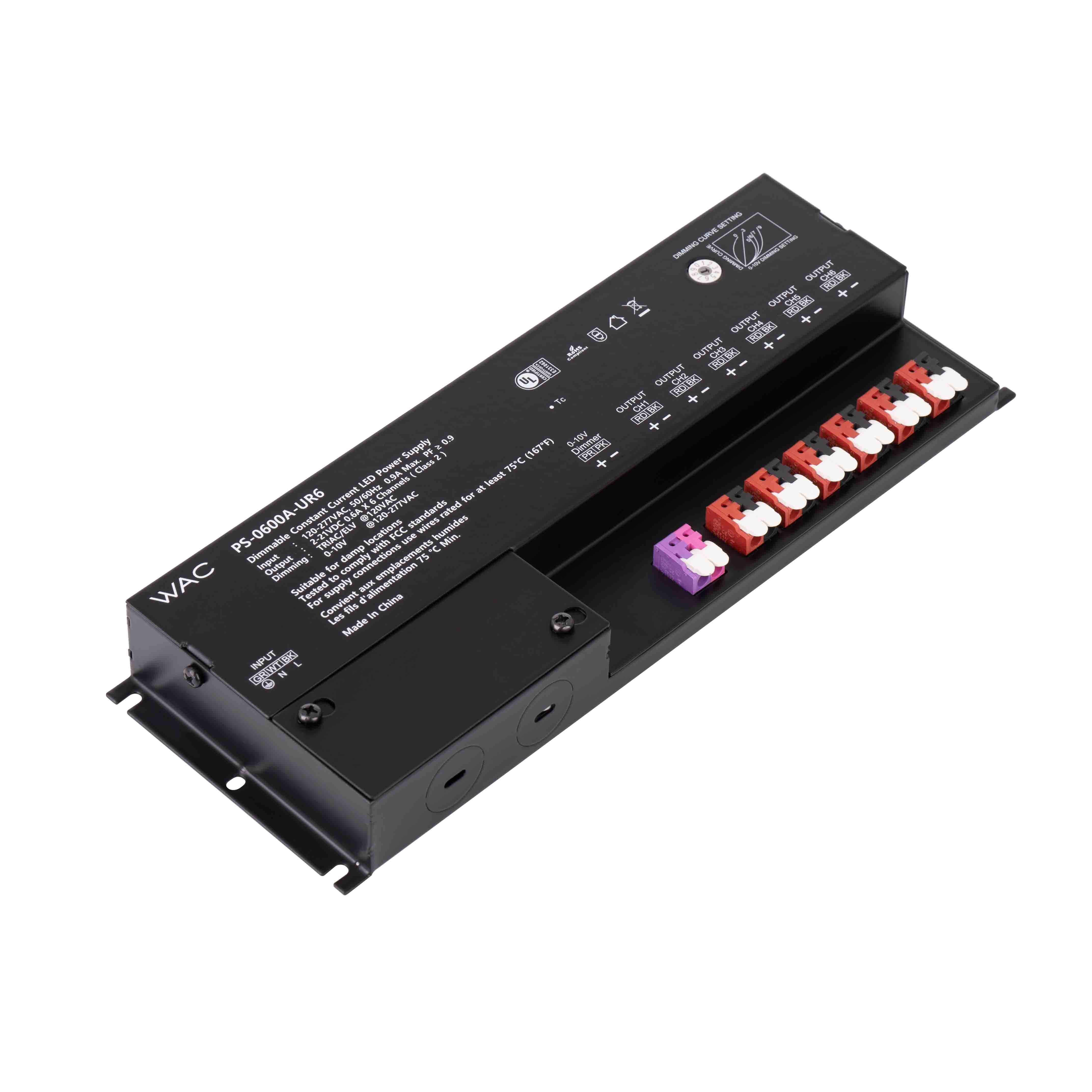 Remote Power Supply 6 CHs ~ 600mA, 2-21 VDC, 75.6W