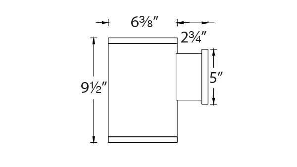 Tube Architectural 6" Single Wall Mount