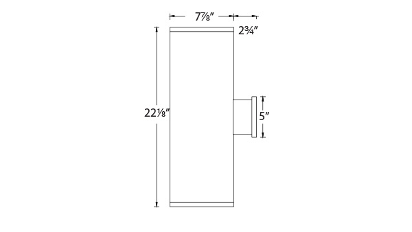 Tube Architectural 8" Double Wall Mount
