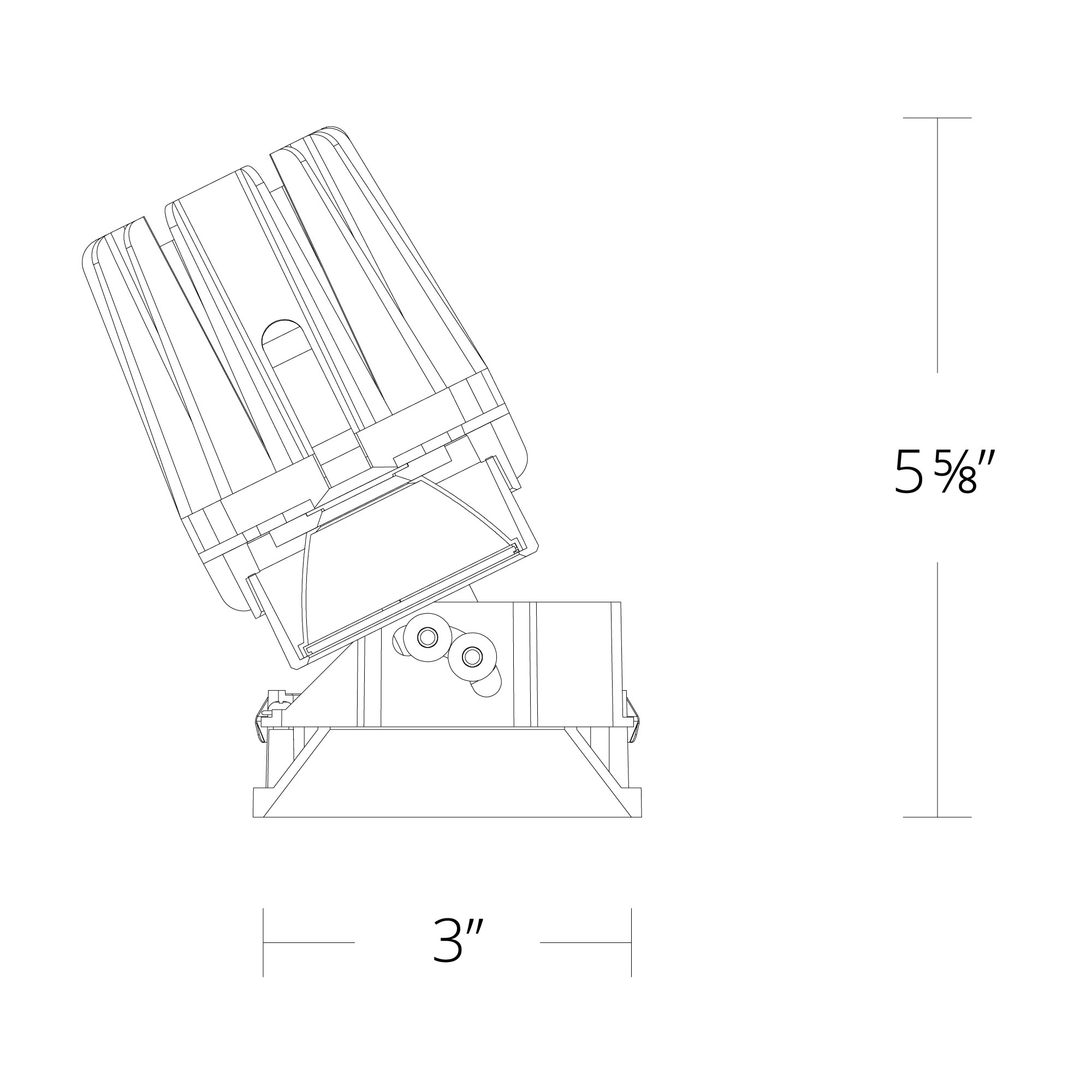 FQ 4″ Adjustable Trimless Square