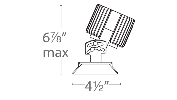 Volta 4.5″ Adjustable Trimless Square
