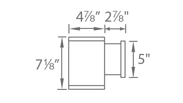 Tube Architectural 5" Ultra Narrow Single Wall Mount