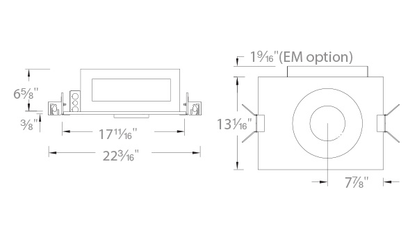 Volta 4.5″ New Construction Housing Trim Round