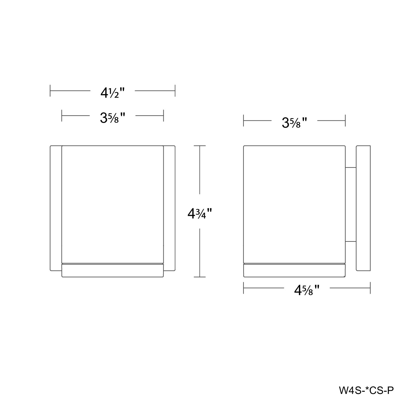 Zoron 5CCT Wall Mount - Square