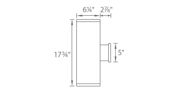Tube Architectural 6" Ultra Narrow Double Wall Mount