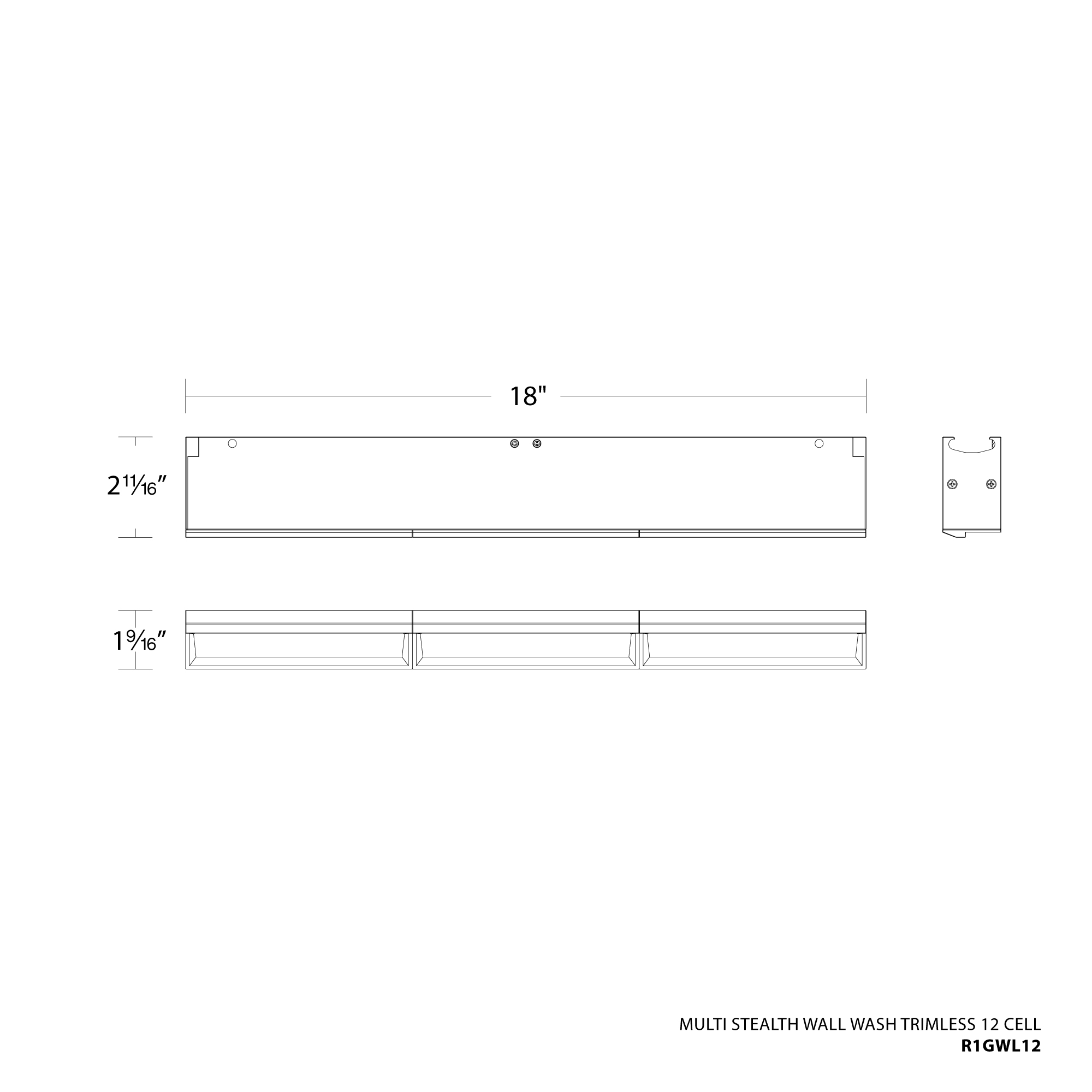 Multi Stealth Wall-Wash Trimless