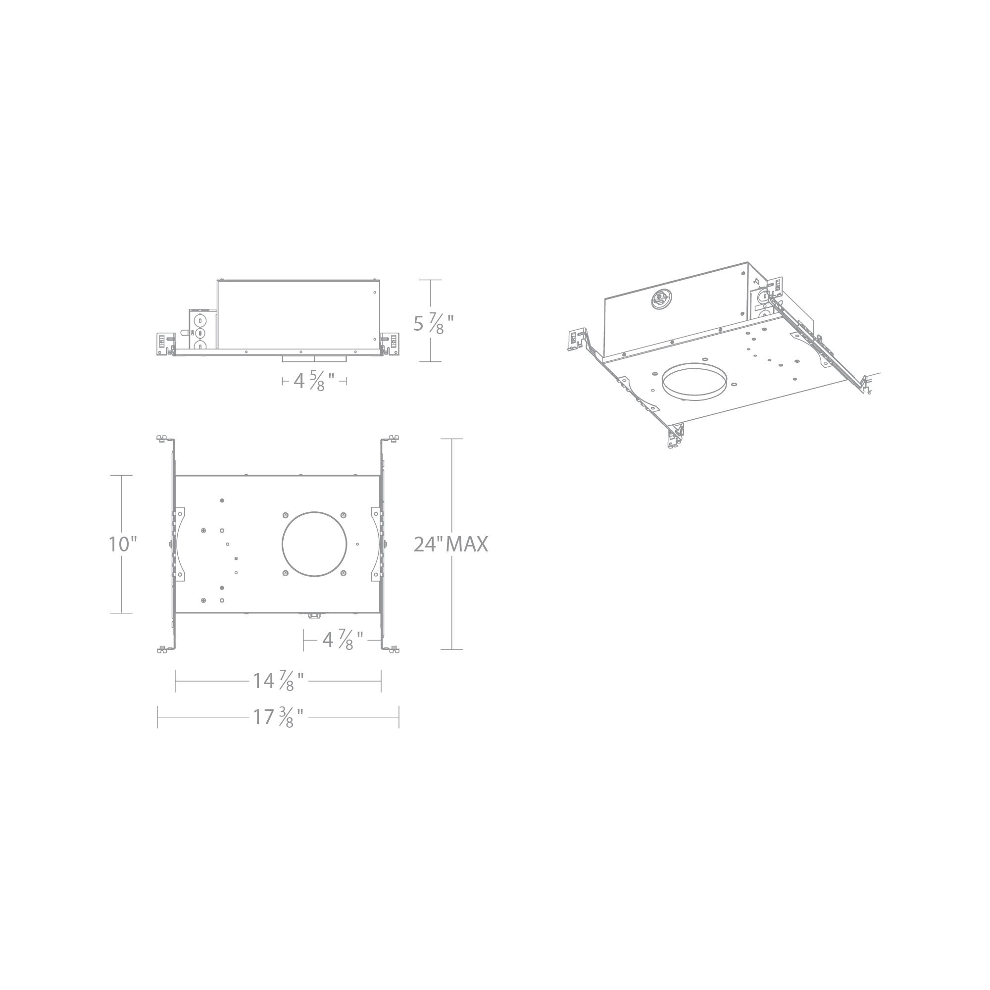 FQ 4″ Tunable White New Const Housing Trimmed / Trimless, Round / Square