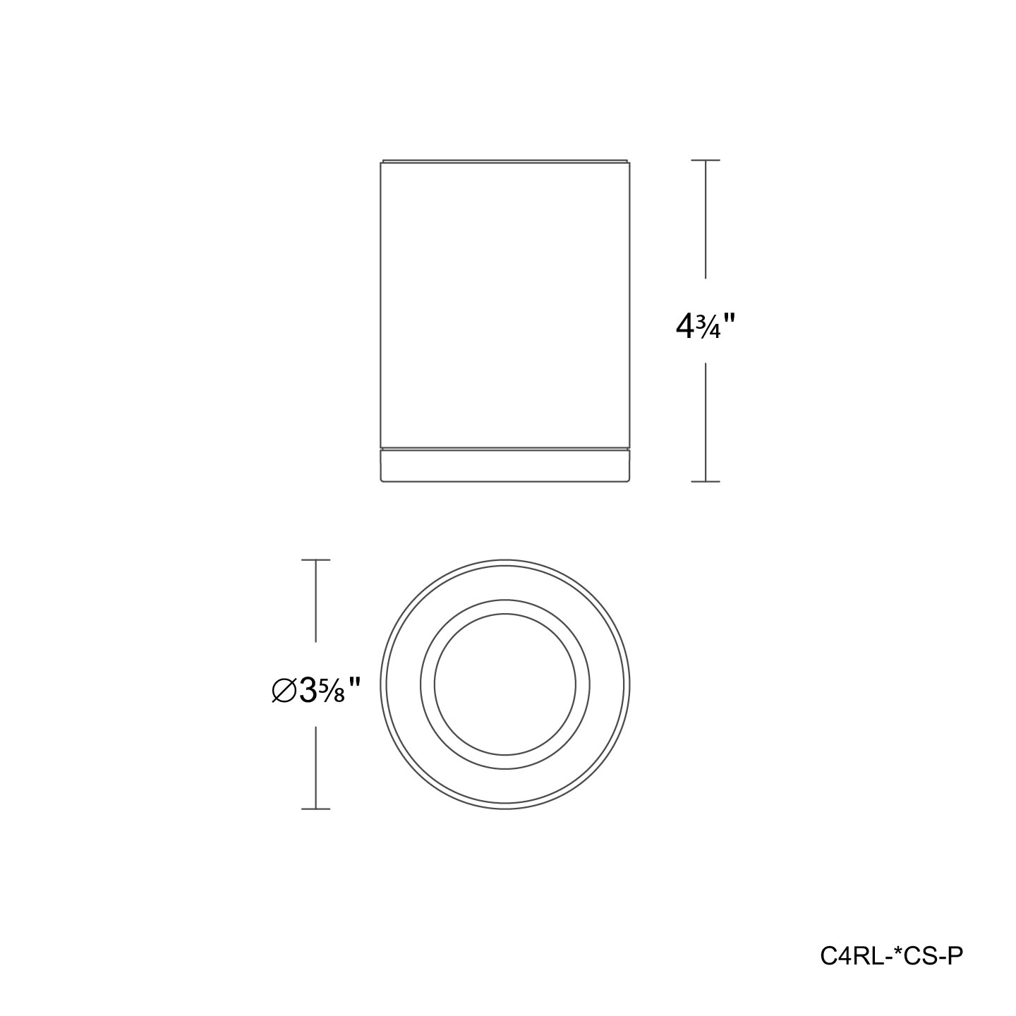 Zoron 5CCT Ceiling Mount Trimless - Round
