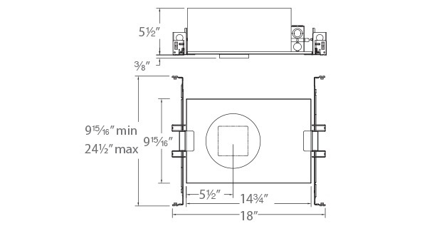 Volta 2″ Tunable White New Construction Housing Trim Square
