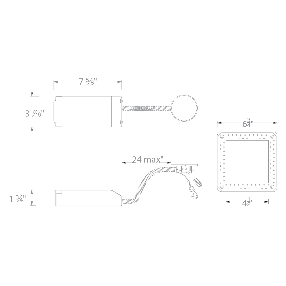 Volta 4.5″ Remodel Housing Trimless Square