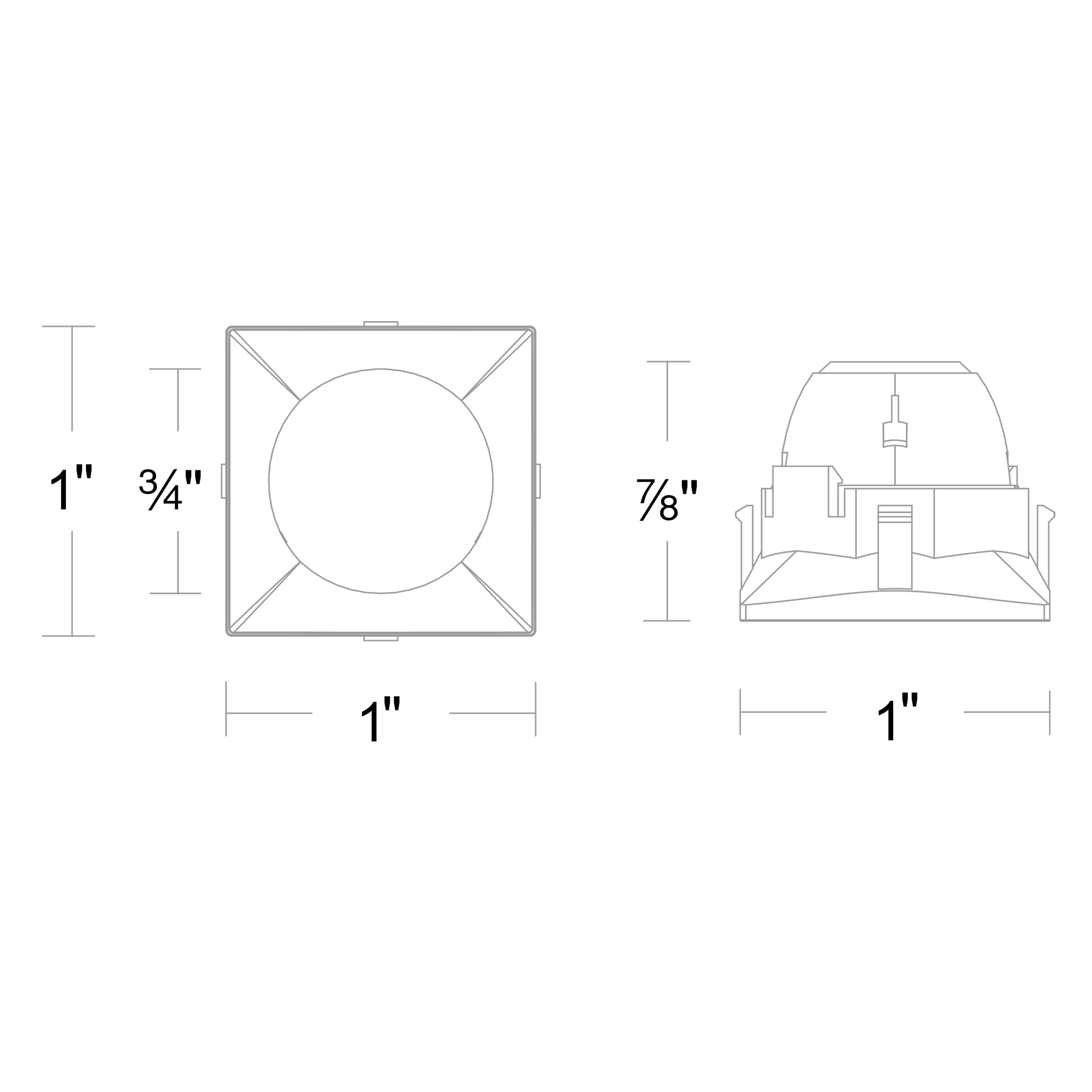Aether Atomic Square Downlight Trimless