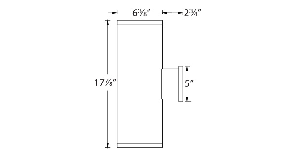 Tube Architectural 6" Double Wall Mount