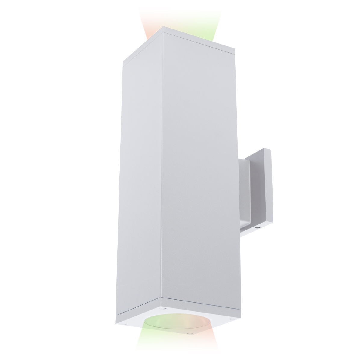 Cube Architectural 5" Color Changing Double Wall Mount