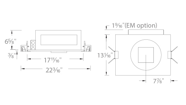Volta 4.5″ New Construction Housing Trim Square