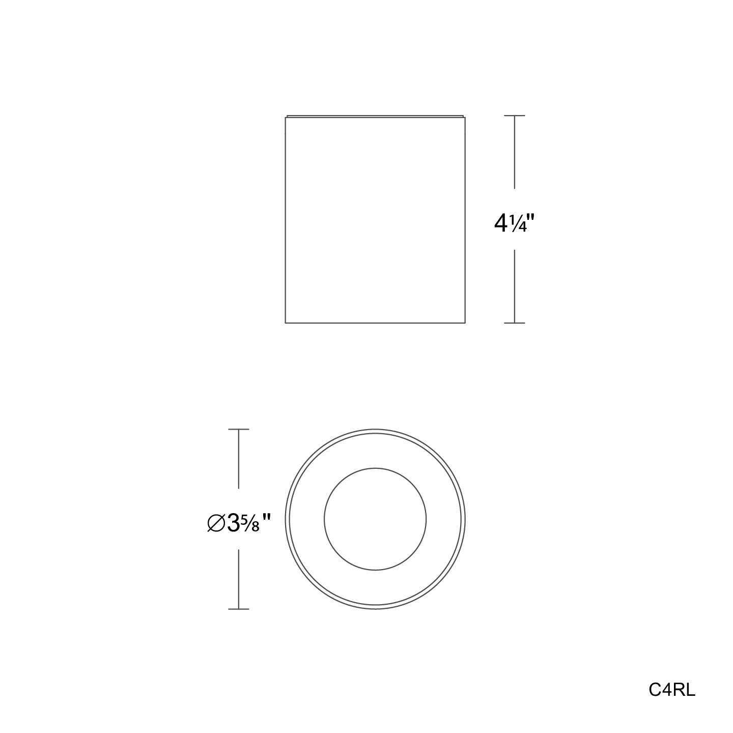 Zoron 5CCT Ceiling Mount Trimless - Round