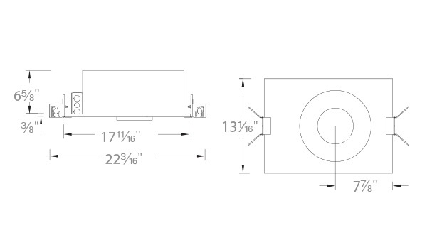 Volta 4.5″ Tunable White New Construction Housing Trim Round