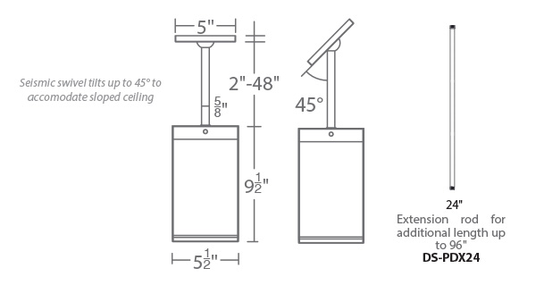 Cube Architectural 6" Pendant