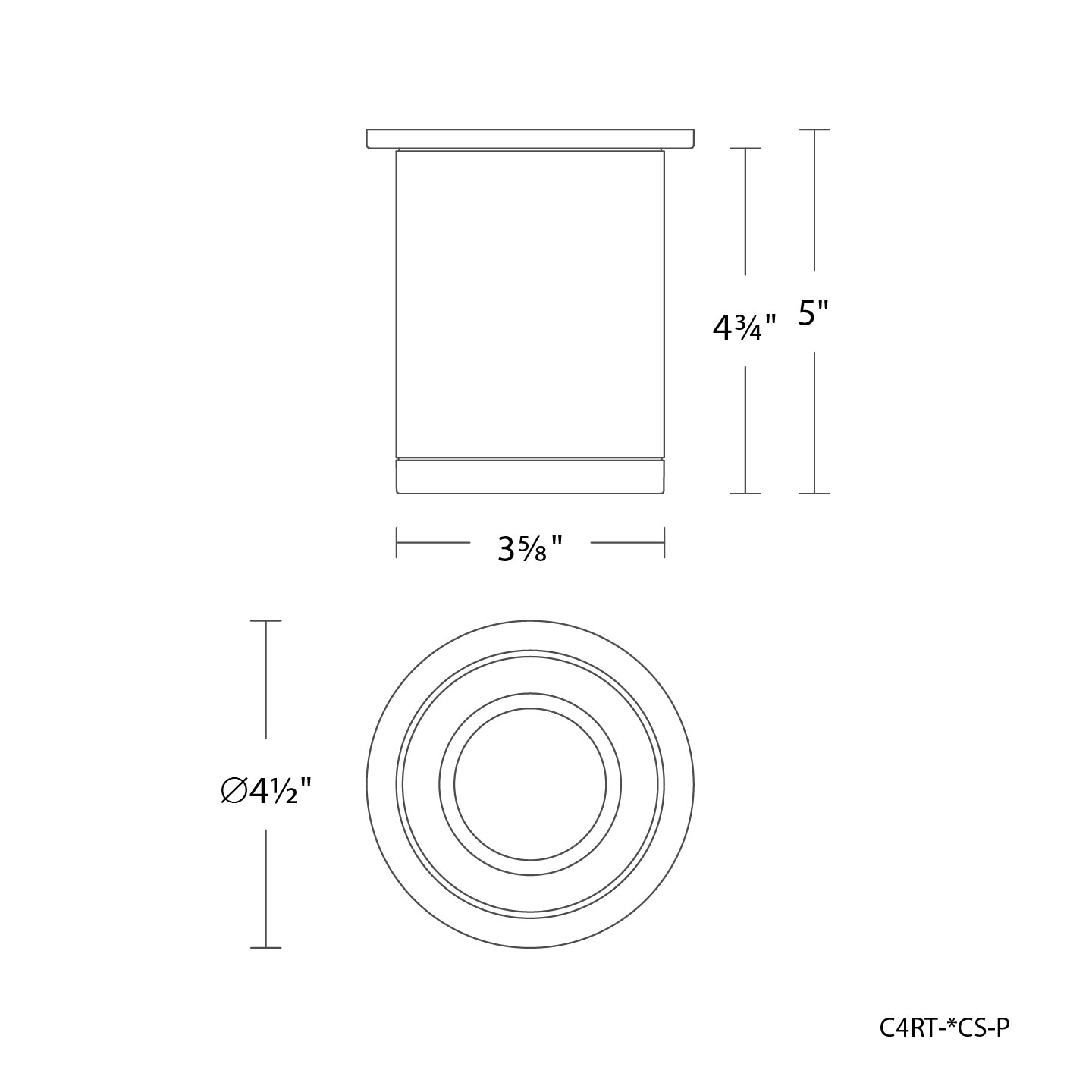 Zoron 5CCT Ceiling Mount - Round