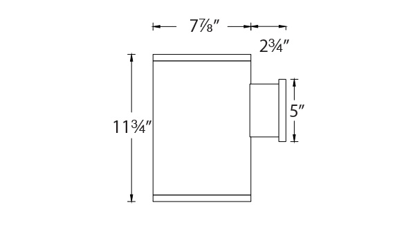Tube Architectural 8" Single Wall Mount