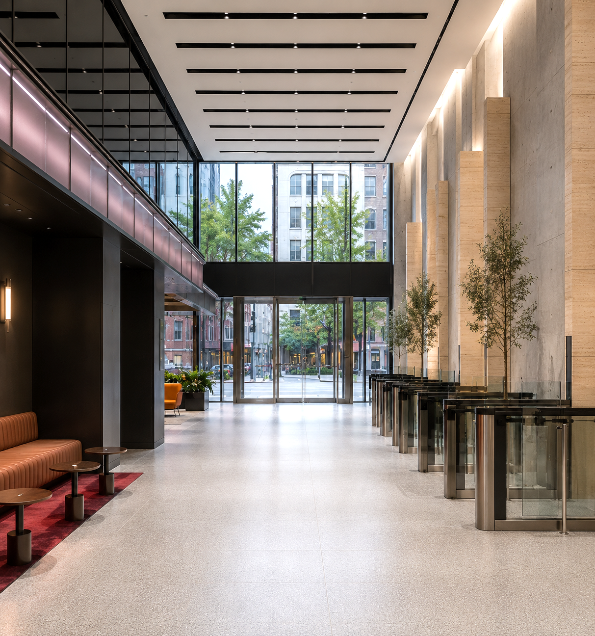 In 2025, WAC Architectural partnered with Australia's leading lighting consultancy, Light Project, to deliver a comprehensive lighting upgrade for the lobby of Westpac Place at 275 Kent Street, Sydney.
From luminaire selection through on-site application support, the WAC team worked closely with the project stakeholders to provide expert lighting guidance and technical expertise, ensuring every fixture seamlessly aligned with the architectural vision and performance requirements of the space.
With responsive project support, specification-grade product quality, exceptional optical performance, and end-to-end technical service, WAC Architectural successfully met the project's demanding standards for visual comfort, lighting quality, and long-term reliability. The upgraded lighting enhances the lobby's architectural character while creating a more welcoming, refined, and engaging arrival experience for building occupants and visitors alike. Lobby